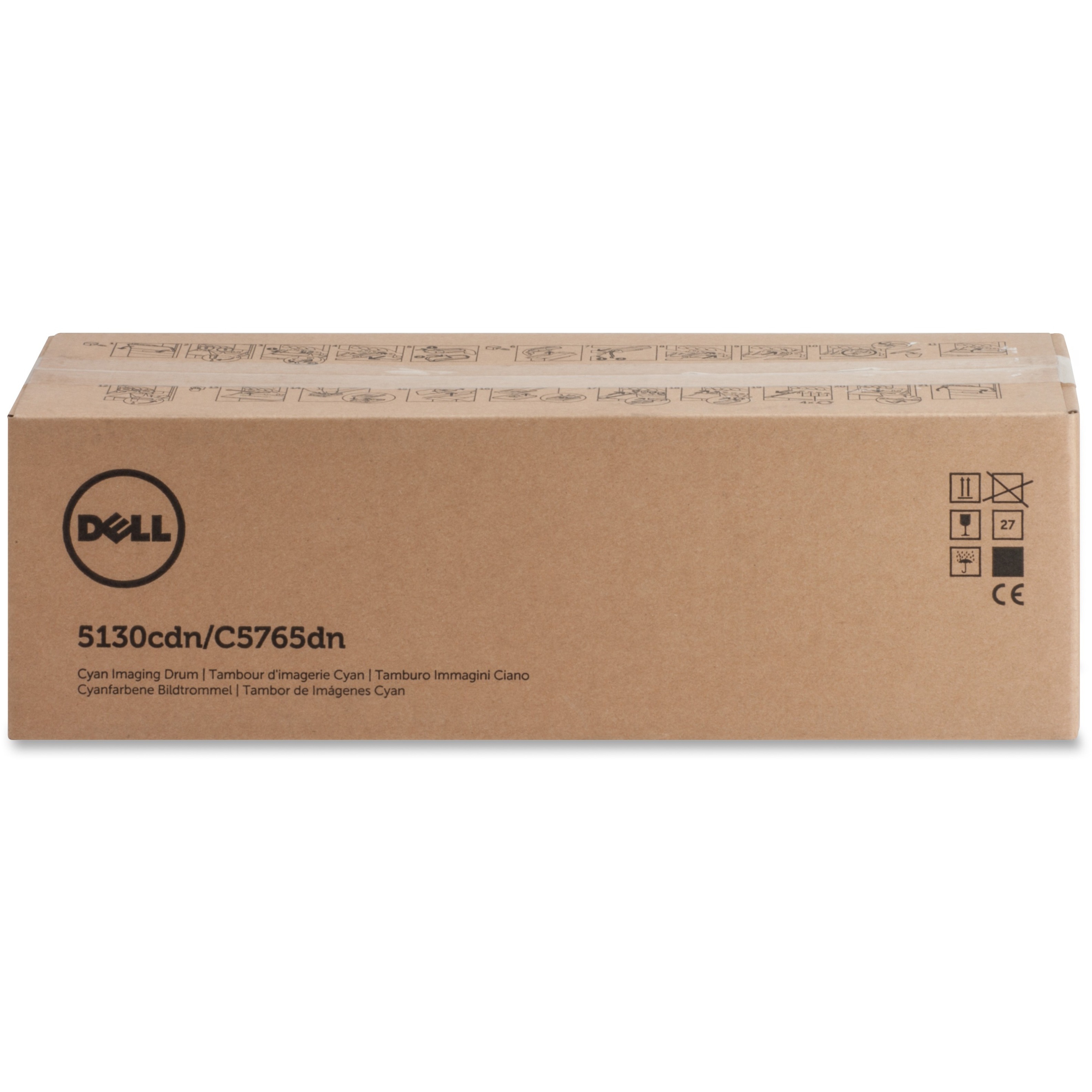 Dell 5130cdn/5765dn Imaging Drum Cartridge - Laser Print Technology - 50000 - Cyan - 1 Each