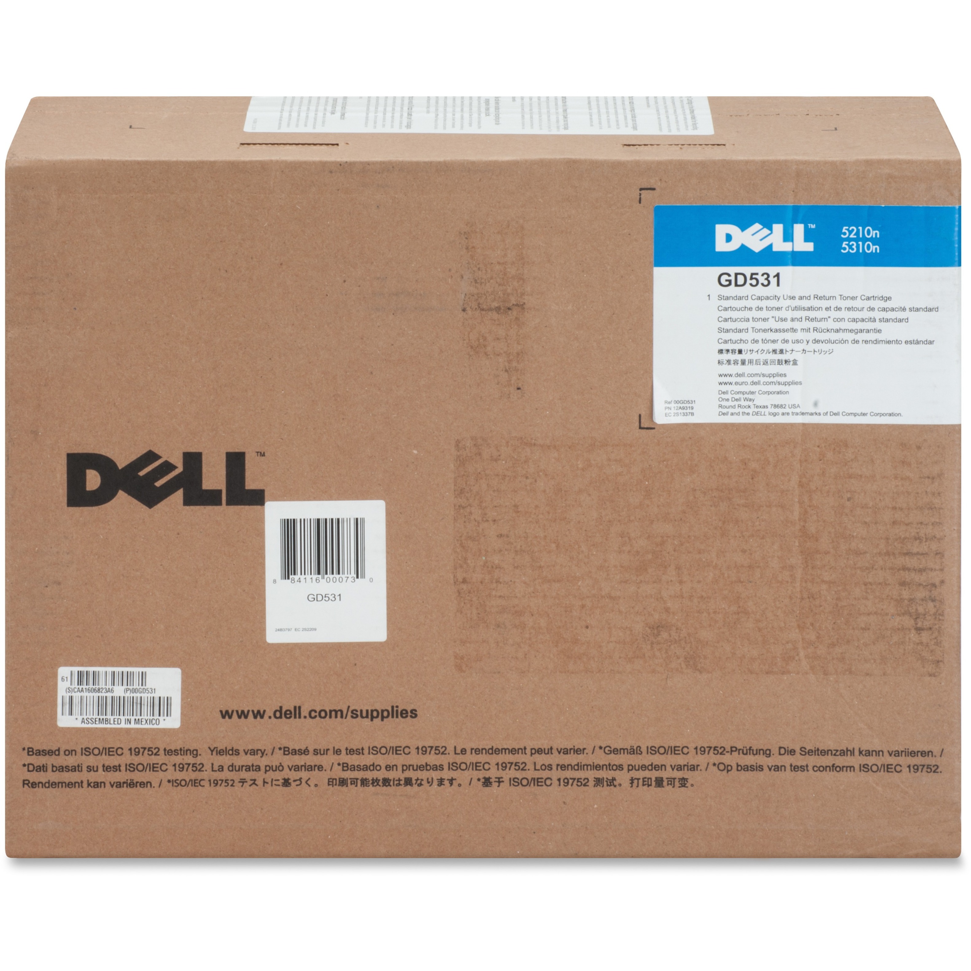 Dell GD531 Original Toner Cartridge - Laser - 10000 Pages - Black - 1 Each