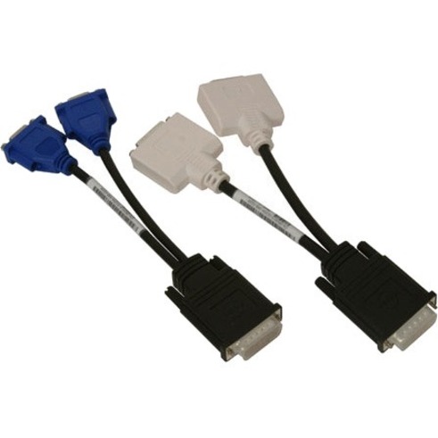 Dell Dual DVI-to-VGA / Dual VGA-to-DVI Y Cable - DVI/VGA Video Cable for Video Device, Desktop Computer, Graphics Card, Monit
