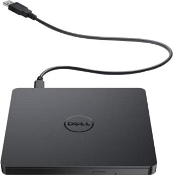 Dell DW316 DVD-Writer - External - Black - DVD±R/±RW Support - USB 2.0 - Slimline - front view