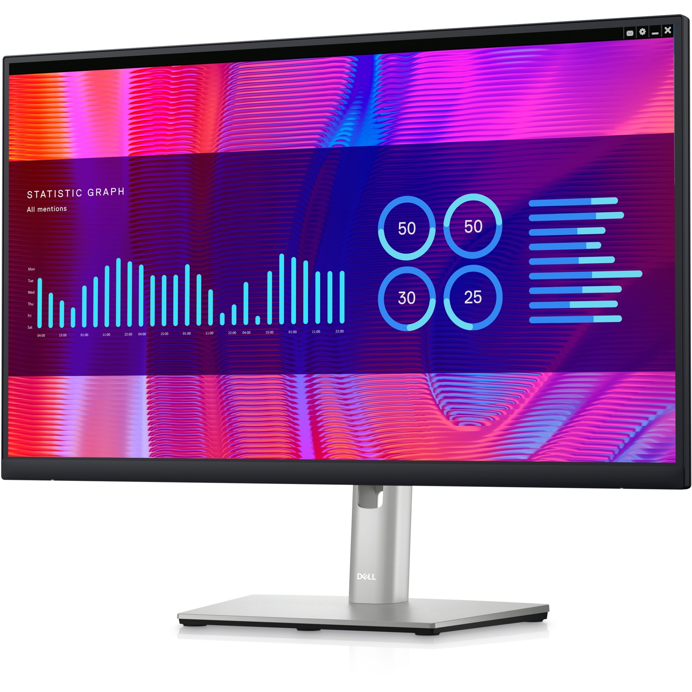 Dell P2423DE 24" Class QHD LCD Monitor - 16:9 - Black, Silver - 23.8" Viewable - In-plane Switching (IPS) Black Technology -