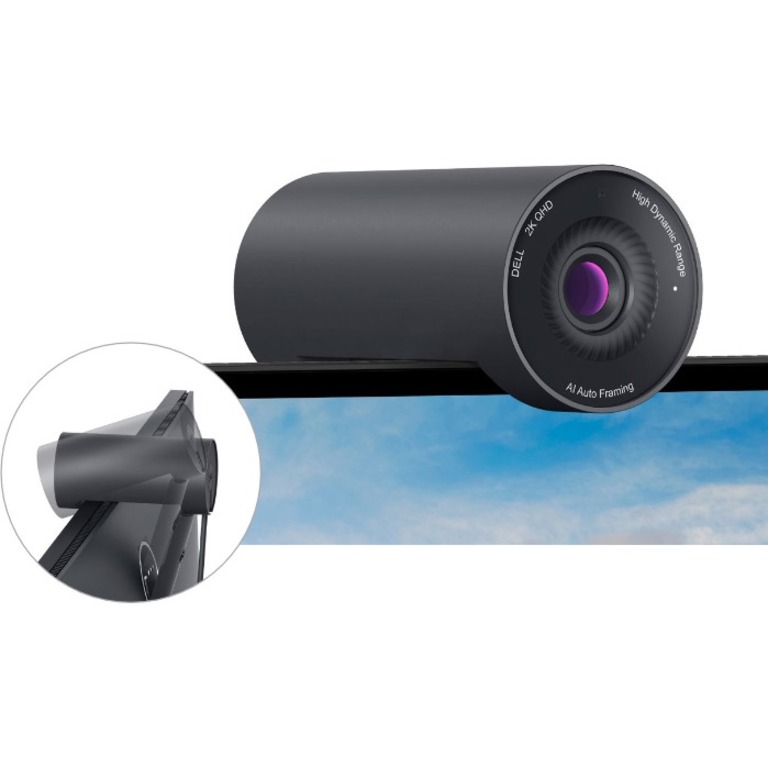 Dell WB5023 Webcam - 60 fps - USB 2.0 Type A - 2560 x 1440 Video - CMOS Sensor - Auto-focus - 78° Angle - 4x Digital Zoom - M
