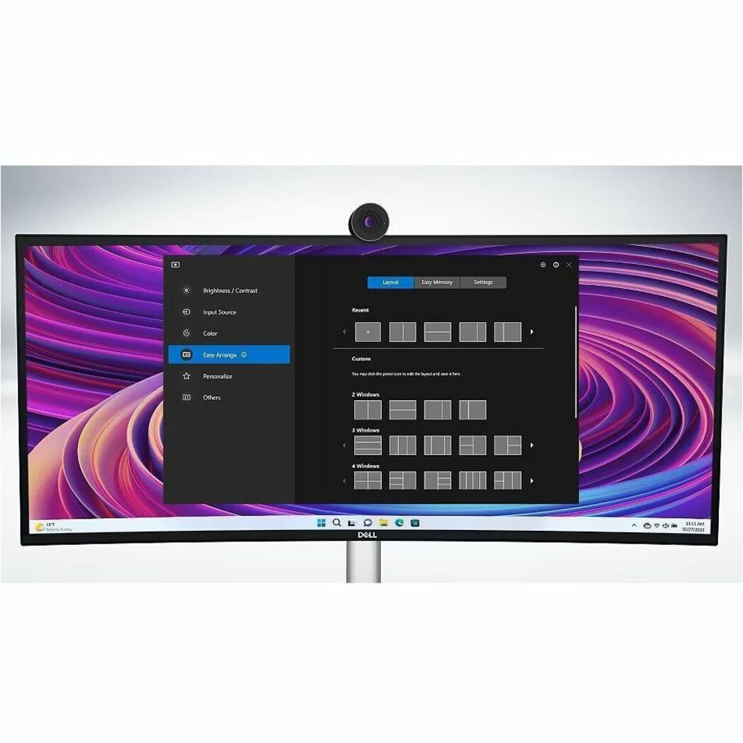 Dell UltraSharp U3824DW 38" Class WQHD+ Curved Screen LED Monitor - 21:9 - Black, Silver - 37.5" Viewable - In-plane Switchin