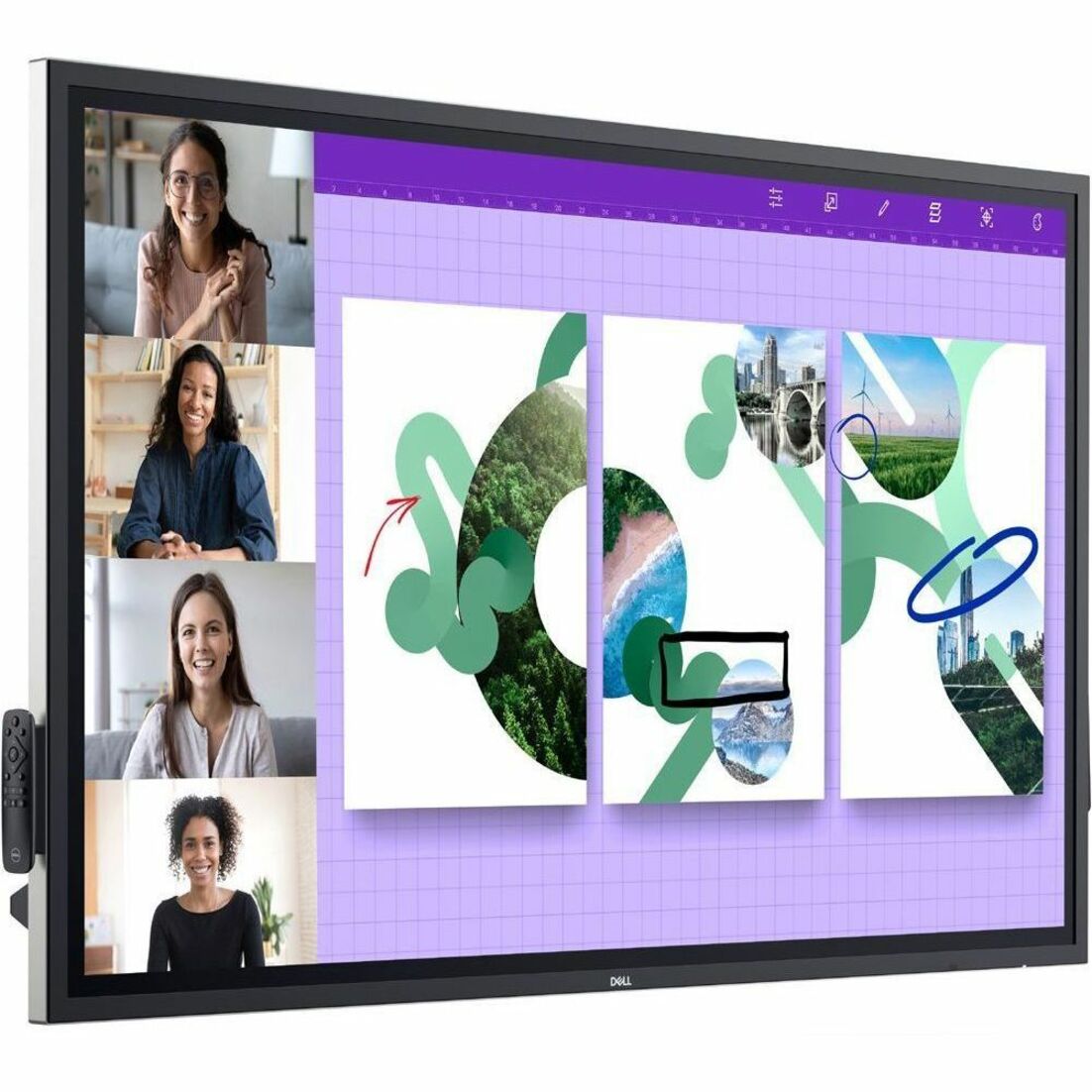 Dell P6524QT Collaboration Display - LCD - InGlass - Touchscreen - 16:9 Aspect Ratio - 3840 x 2160 - LED - 350 Nit - 1,300:1