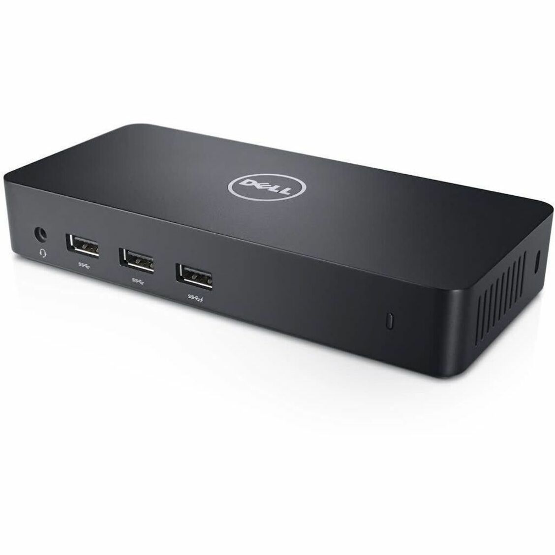 DELL SOURCING - NEW D3100 Docking Station - for Notebook, Monitor, Desktop PC, Hard Drive, Printer, Scanner, Workstation - Charging Capability - USB 3.0 - 3 Displays Supported - 4K UHD, Full HD - 3840 x 2160, 1920 x 1080 - 5 x USB Ports - 2 x USB 2.0 - 3 x USB 3.0 - Network (RJ-45) - HDMI - DisplayPort - Black - Audio Line Out - Wired - Gigabit Ethernet - Windows 7, Windows 8, Windows 8.1, Windows 7 (64-bit), Windows 8 64-bit, Windows 8.1 64-bit - Desktop