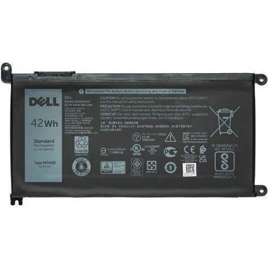 DELL SOURCING - NEW 3-Cell 42 Wh Lithium Ion Replacement Battery for Select Laptops - For Notebook - Battery Rechargeable - Proprietary Battery Size - 42 Wh - 11.4 V - 1