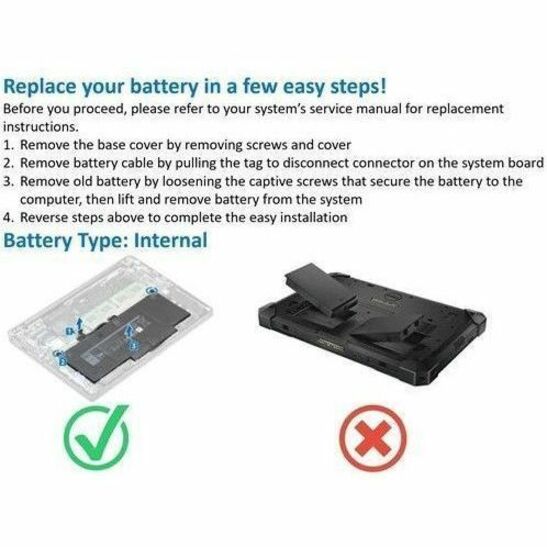 DELL SOURCING - NEW 3-cell 51 Wh Lithium Ion Replacement Battery for Select Laptops - For Notebook - 1 - view 1