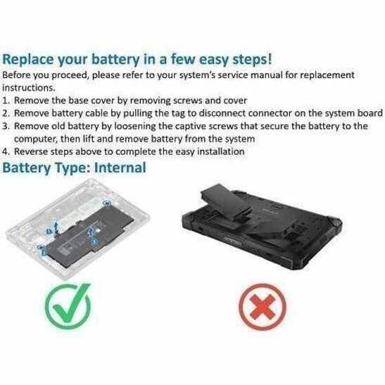 DELL SOURCING - NEW 4-cell 64 Wh Lithium Ion Replacement Battery for Select Laptops - For Notebook - view 1