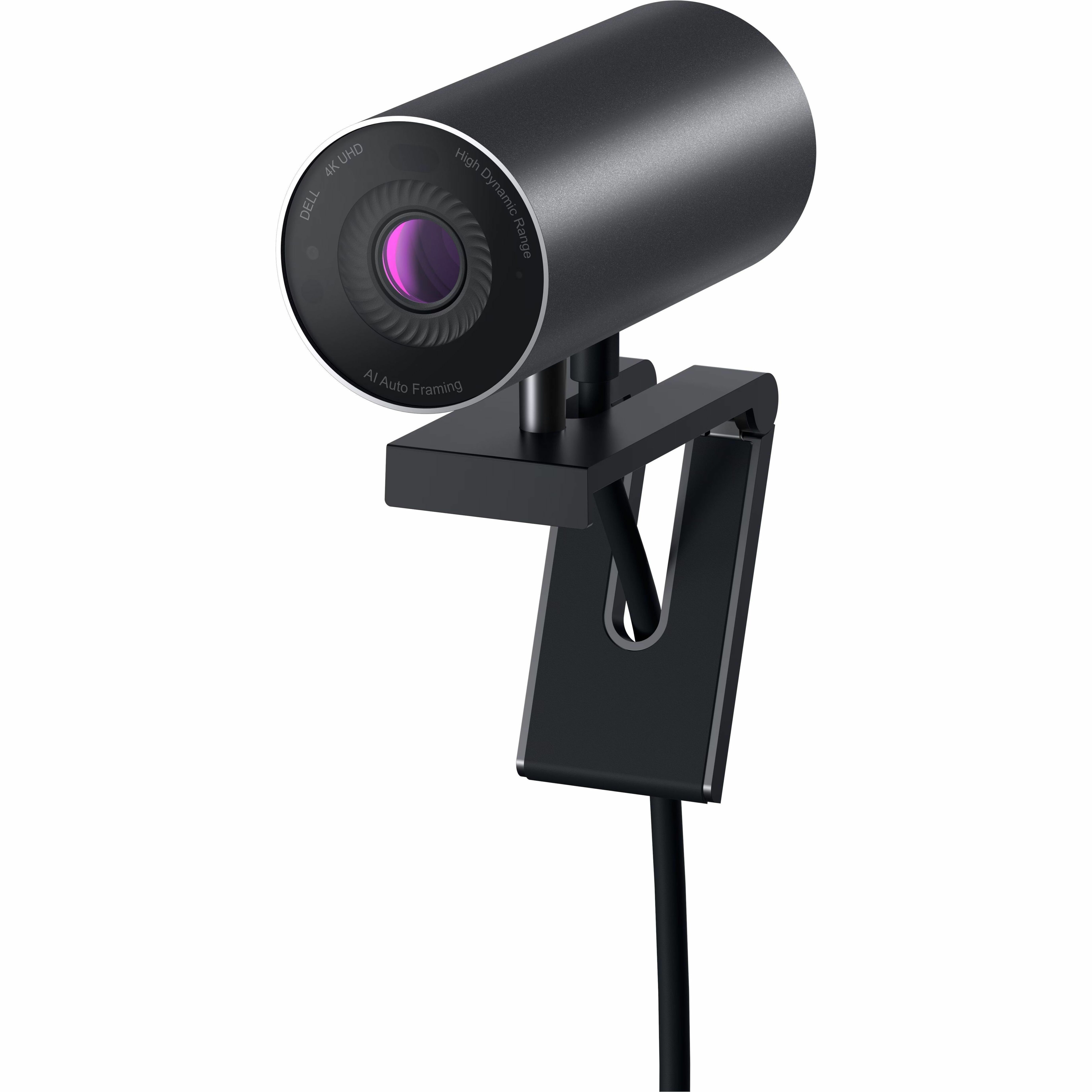 DELL SOURCING - NEW UltraSharp WB7022 Webcam - 8.3 Megapixel - 60 fps - USB Type A - 4K - 3840 x 2160 Video - CMOS Sensor - Auto-focus - 90° Angle - Tripod Mount - 5x Digital Zoom - For Computer, Monitor - Windows, Windows 11, Windows 10, Mac OS X 13.0 Ventura, Mac OS X 12.0 Monterey, Mac OS X 11.0 Big Sur - Auto White Balance, 2D Noise Reduction, 3D Noise Reduction, Face Detection, Plug & Play