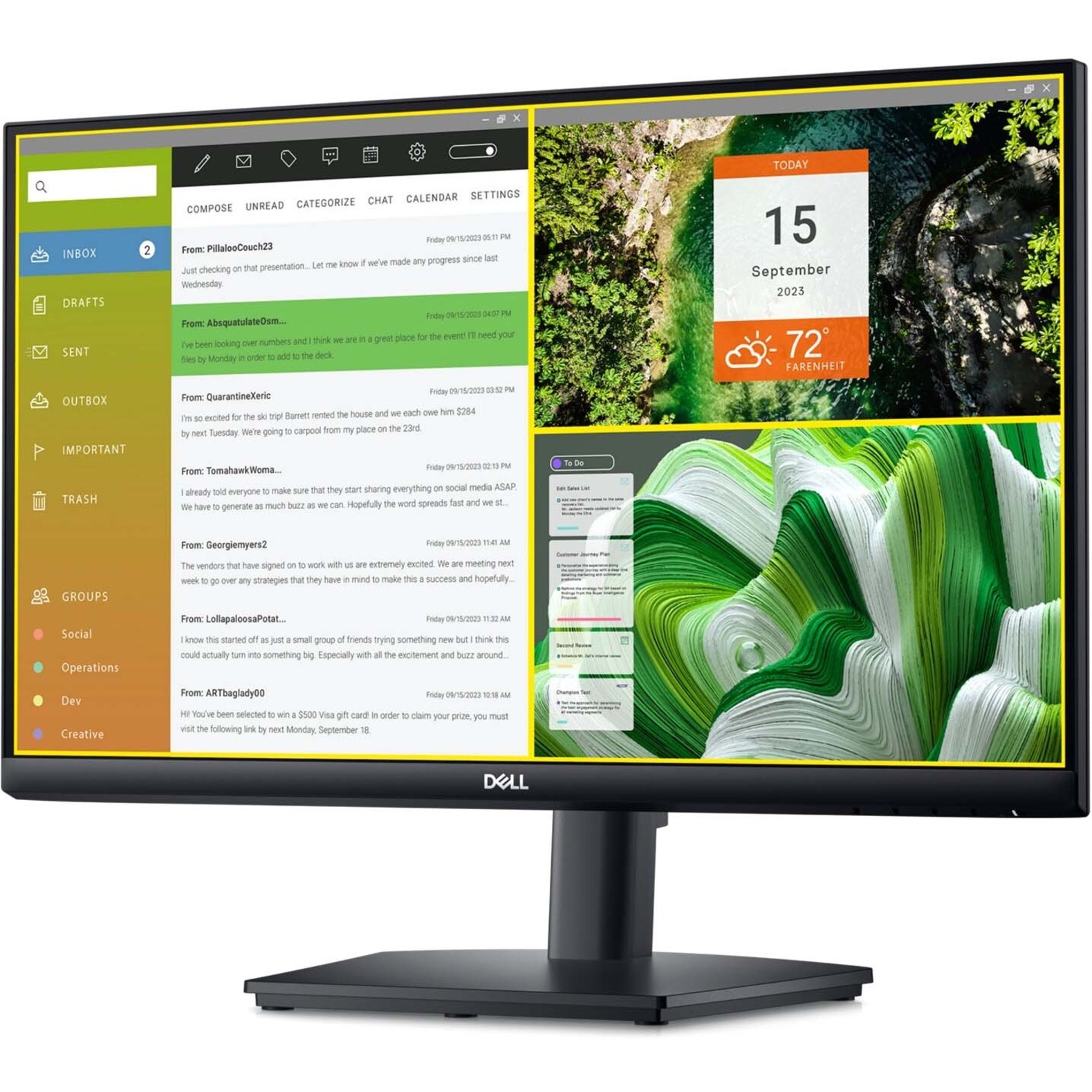 DELL SOURCING - NEW E2424HS 24" Class Full HD LED Monitor - 16:9 - Black - 23.8" Viewable - Vertical Alignment (VA) - LED Backlight - 1920 x 1080 - 16.7 Million Colors - 250 Nit - 5 ms - 60 Hz Refresh Rate - Speakers - HDMI - VGA - DisplayPort - VESA Mount Compatible
