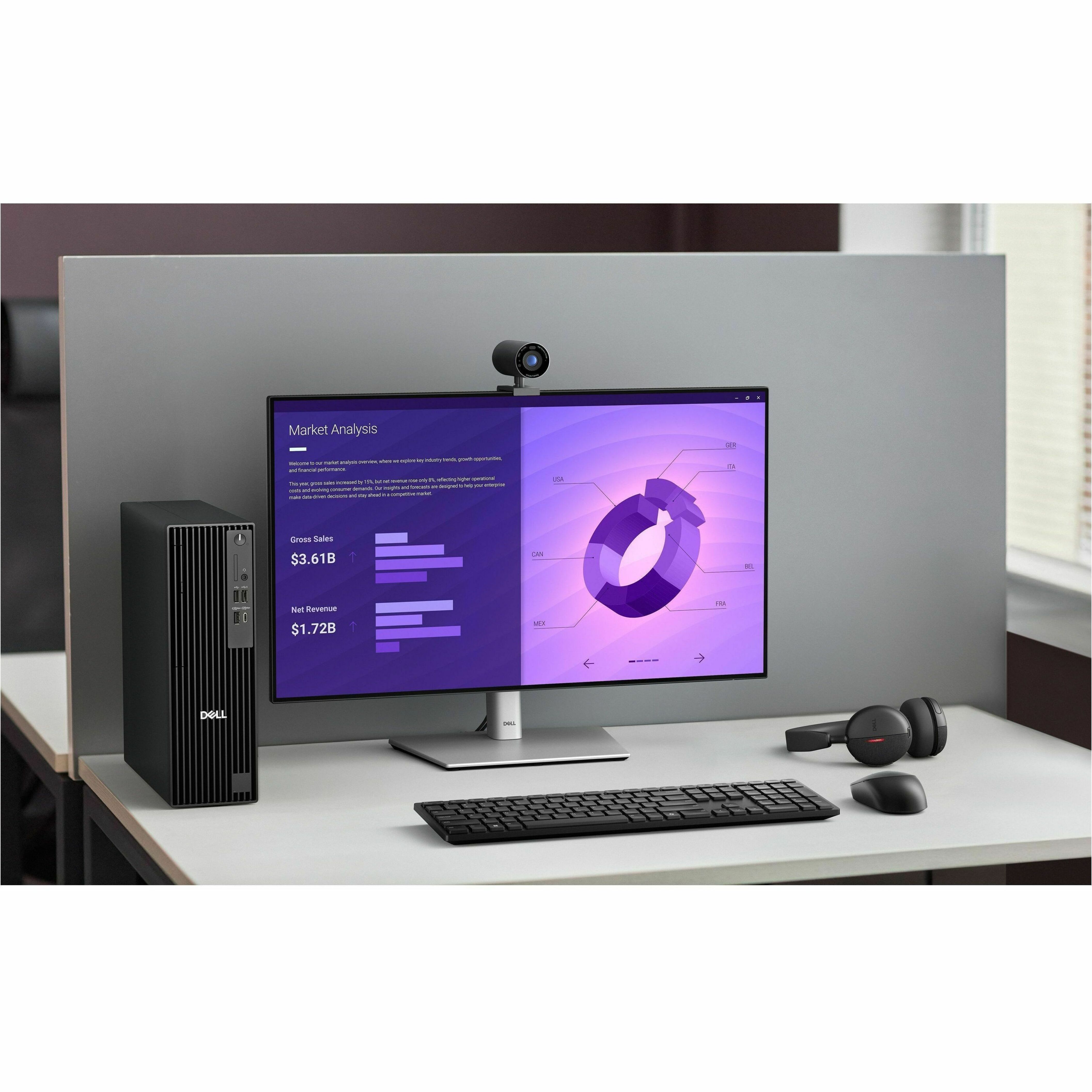 Dell Pro QCS1250 Desktop Computer - Intel Core i5 14th Gen i5-14500 - 8 GB - 256 GB SSD - Slim PC - Standard Black - Intel Ch