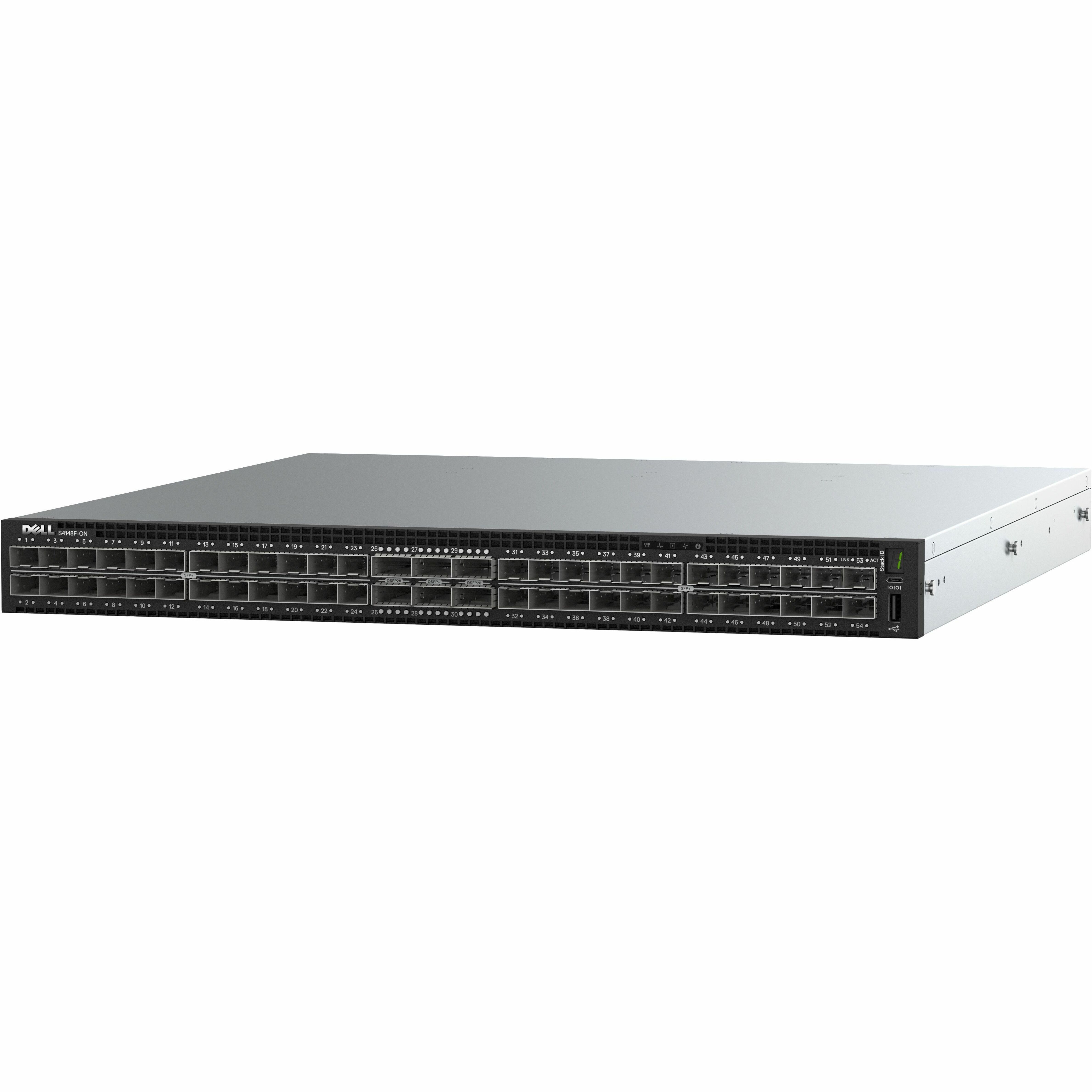 Dell Ingram Micro Sourcing PowerSwitch S4148F-ON Ethernet Switch - Manageable - 10 Gigabit Ethernet, 100 Gigabit Ethernet, 40 Gigabit Ethernet - 10GBase-X, 100GBase-X, 40GBase-X - 3 Layer Supported - Modular - 370 W Power Consumption - Optical Fiber - 1U - Rack-mountable