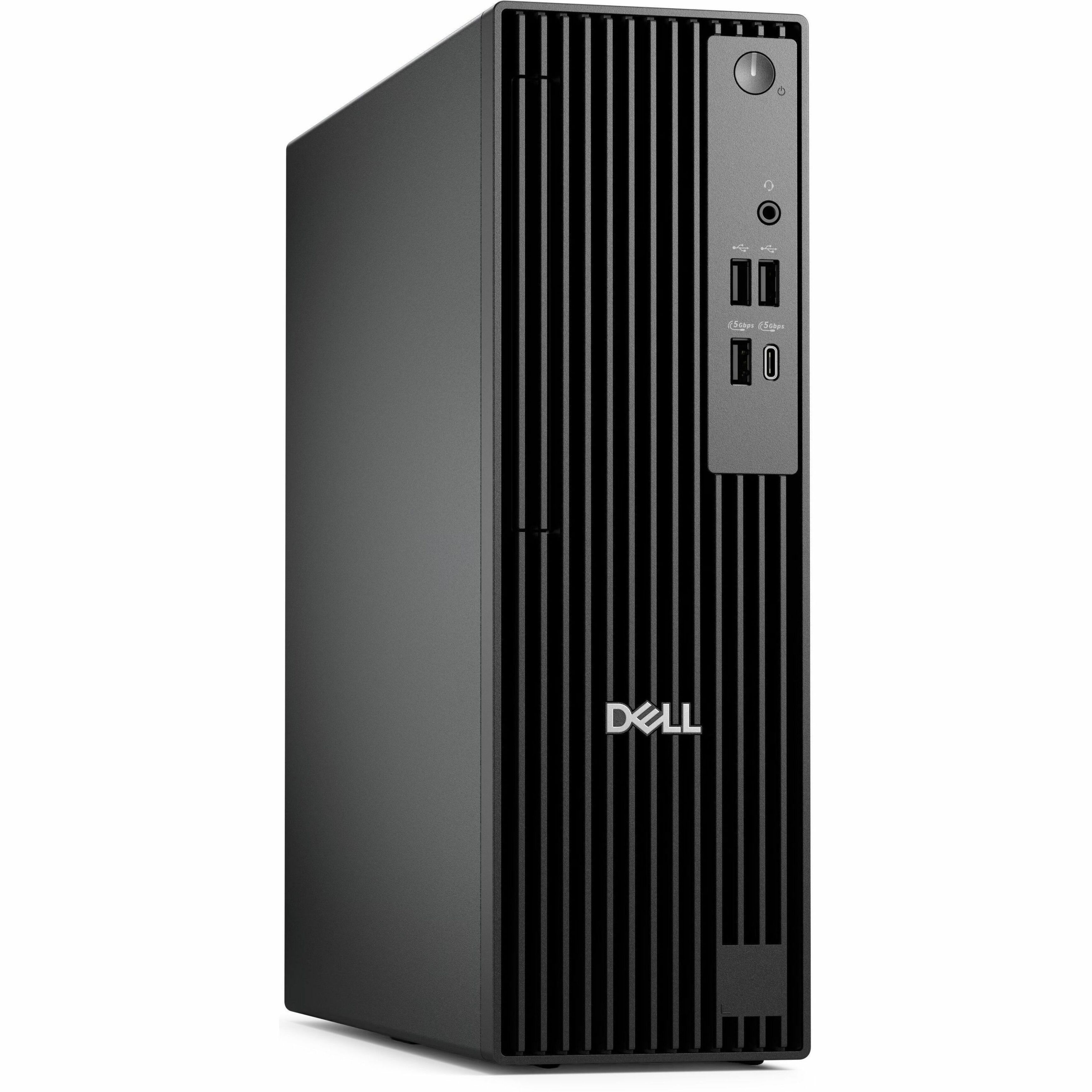 Dell Pro QCS1250 Desktop Computer - Intel Core Ultra 5 235 - vPro Technology - 16 GB - 512 GB SSD - Slim PC - Standard Black - Intel Chip - Windows 11 Pro - Intel DDR5 SDRAM - IEEE 802.11ax - 180 W