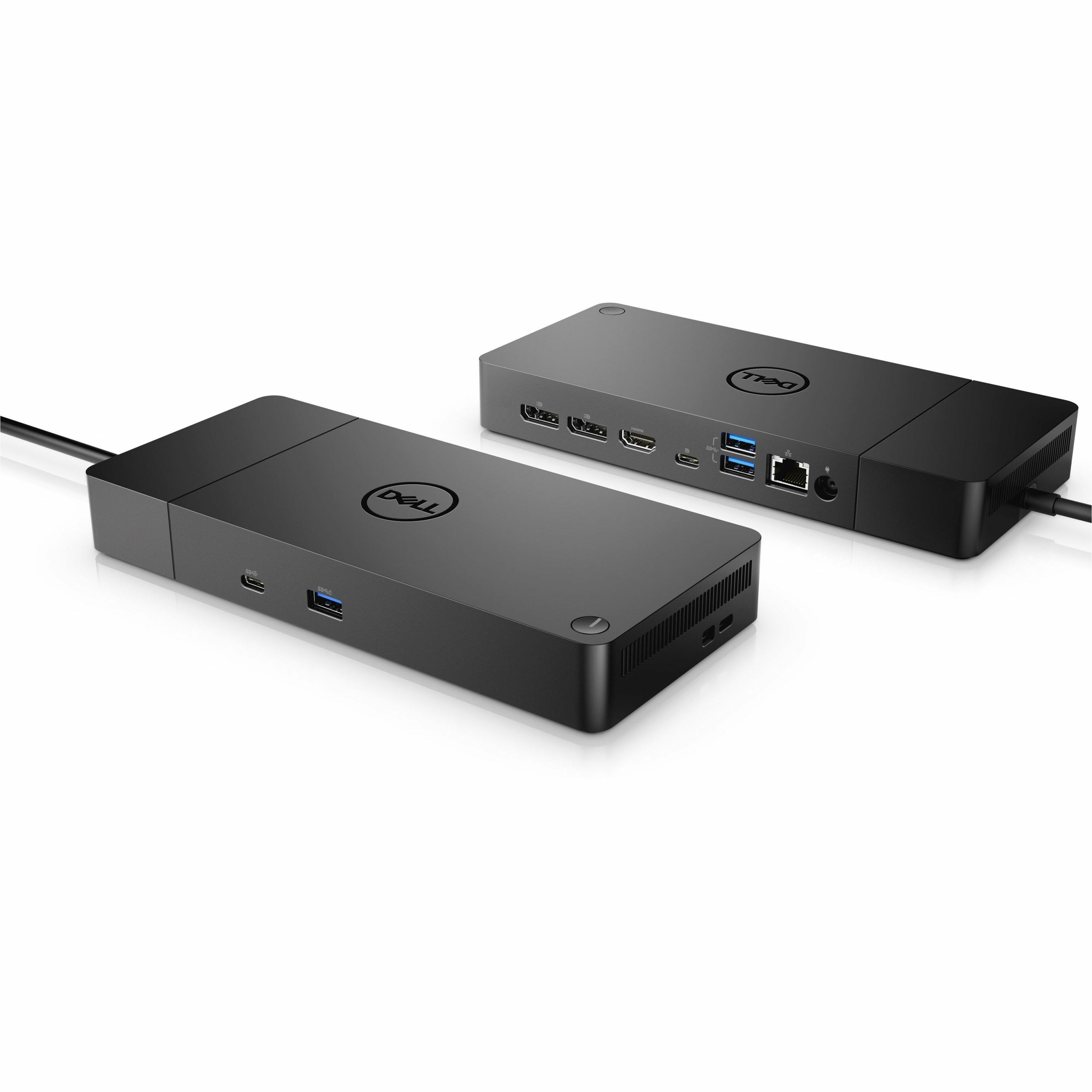DELL SOURCING - NEW Docking Station - WD19S 180W - for Notebook, Monitor - Charging Capability - 180 W - USB Type C - 2 Displays Supported - 4K @ 60Hz, QHD @ 60Hz - 3840 x 2160, 2560 x 1440 - 5 x USB Ports - 3 x USB Type-A Ports - USB Type-A - 2 x USB Type-C Ports - USB Type-C - 1 x RJ-45 Ports - Network (RJ-45) - 1 x HDMI Ports - HDMI - 2 x DisplayPorts - DisplayPort - Black - Wired - Gigabit Ethernet - Red Hat Enterprise Linux, Windows 10, Windows 11, Ubuntu 18.04