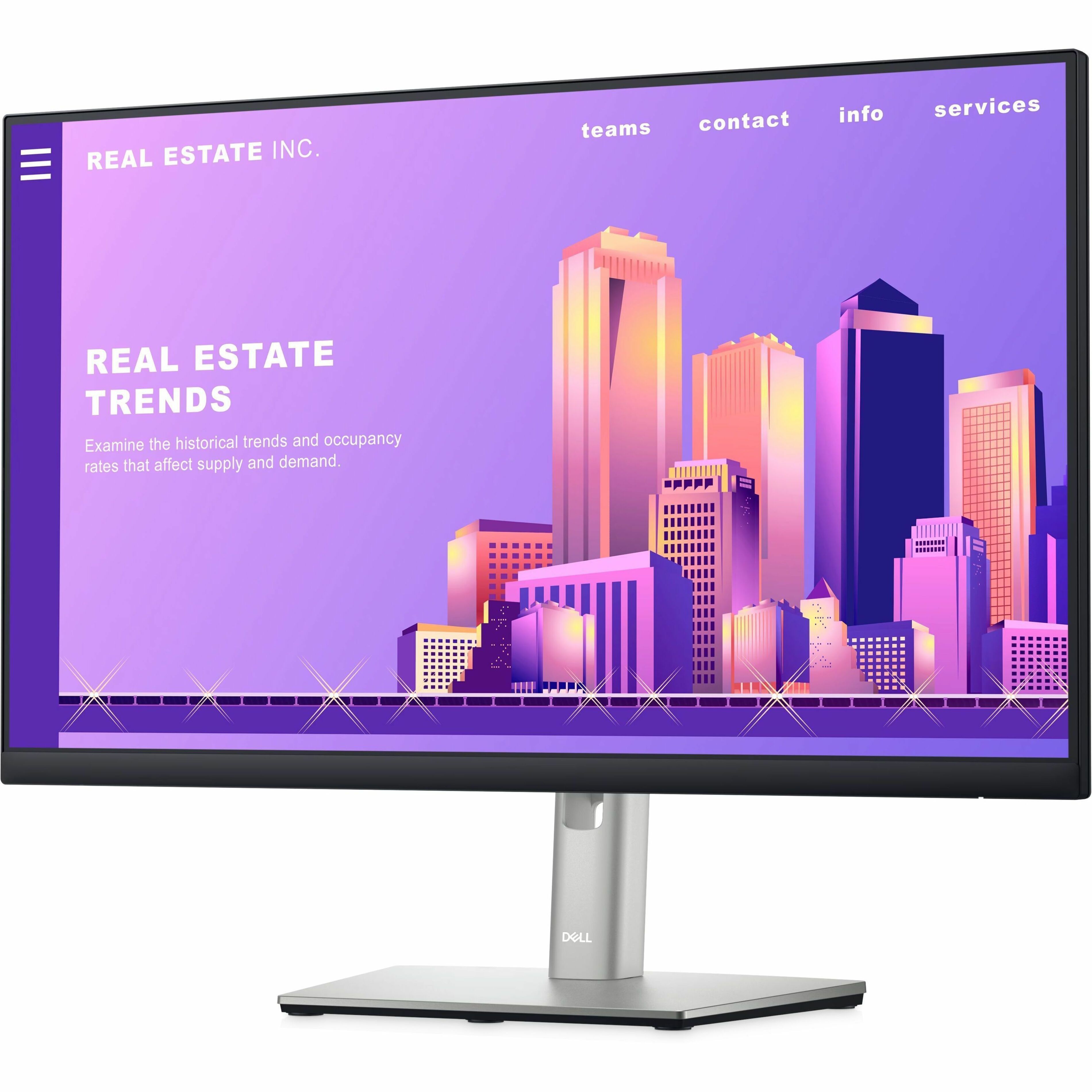 DELL SOURCING - NEW P2422H 24" Class Full HD LED Monitor - 16:9 - 23.8" Viewable - In-plane Switching (IPS) Technology - WLED Backlight - 1920 x 1080 - 16.7 Million Colors - 250 Nit - 5 ms - 60 Hz Refresh Rate - Swivel, Height, Pivot, Tilt - HDMI - VGA - DisplayPort - USB Hub