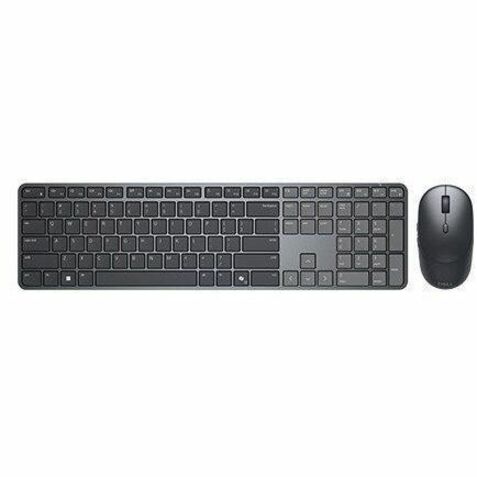 Dell Pro 7 KM726 Keyboard & Mouse - USB Type A Scissors Wireless Bluetooth/RF 6.0 2.40 GHz Keyboard - English (US) - USB Type A Wireless Bluetooth/RF Mouse - Optical - 6000 dpi - 4 Button - Scroll Wheel - CoPilot Hot Key(s) - Symmetrical - AA, AAA - Compatible with PC, Mac